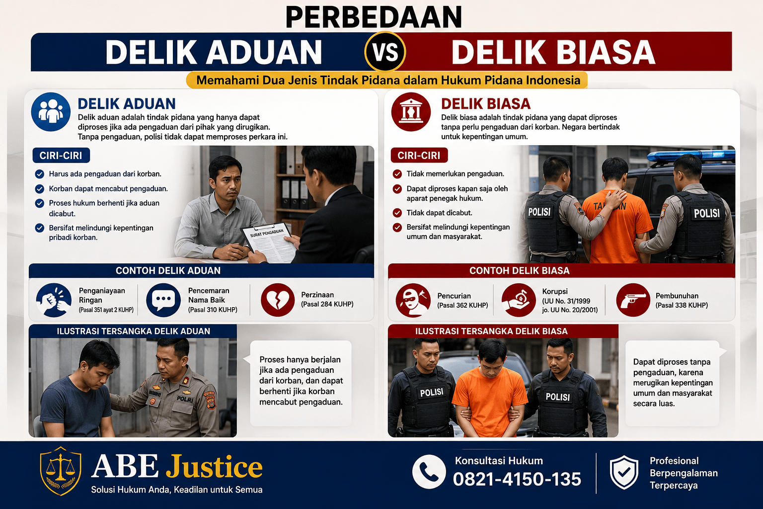 Perbedaan Delik Aduan dan Delik Biasa